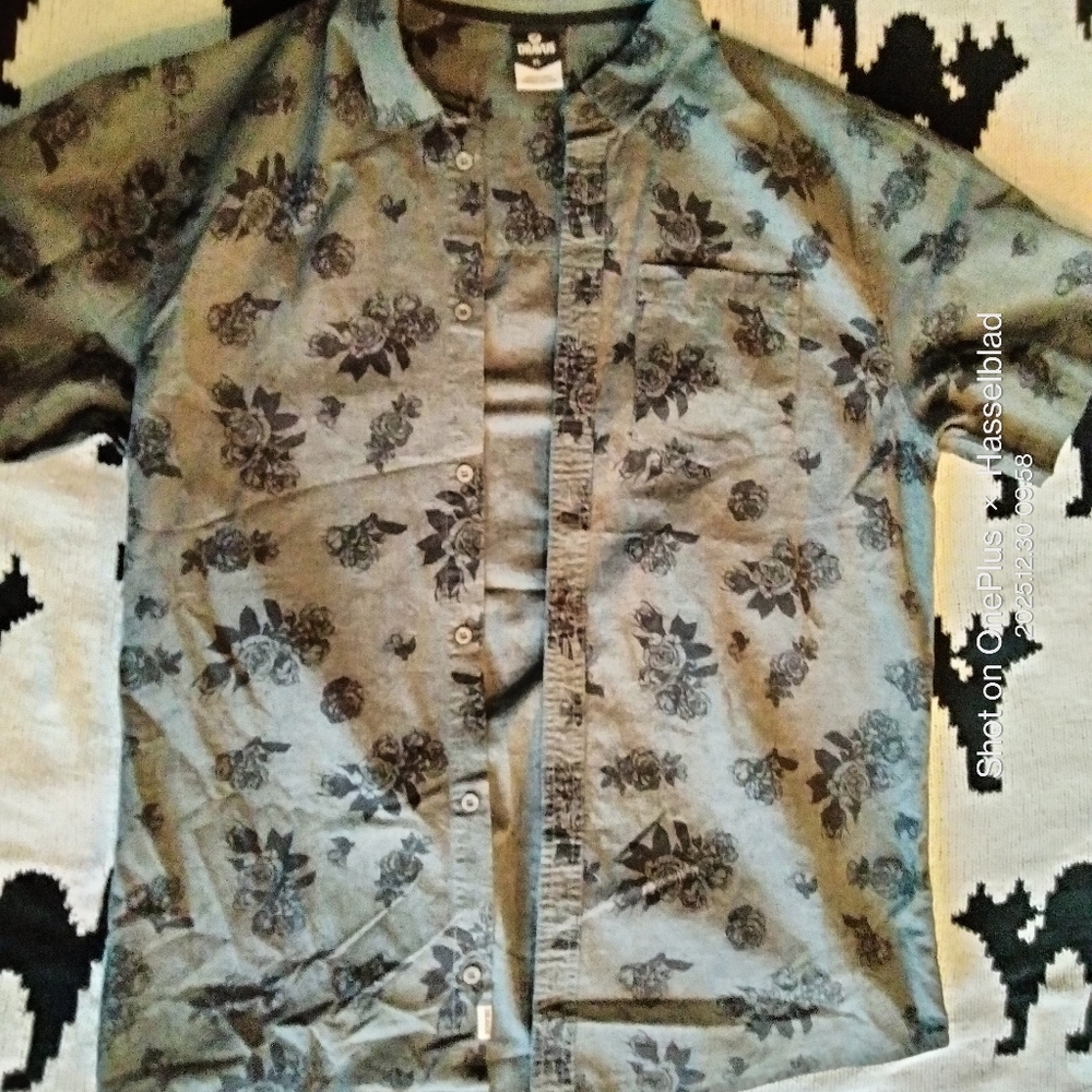 Floral Patterned Casual Button Down Shirt